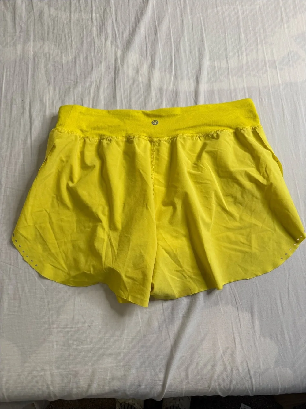 Women’s Yellow Athletic Running Shorts